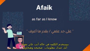 معني كلمة afaik